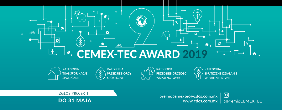 CEMEX prowadzi nabór projektów społecznych  w konkursie CEMEX-Tec Award 2019