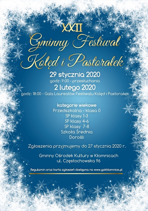 XXII Gminny festiwal Kolęd i Pastorałek