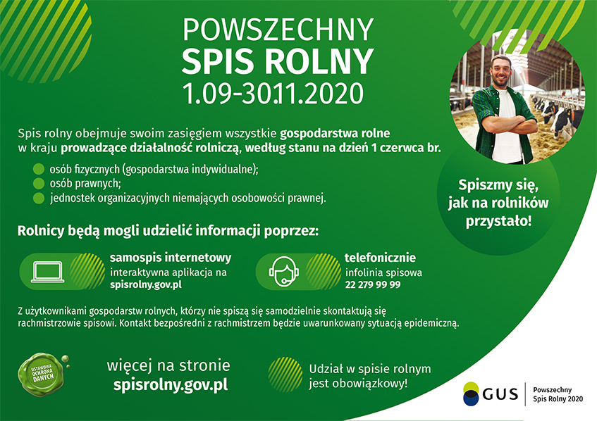 Plakat Powszechny Spis Rolny 2020