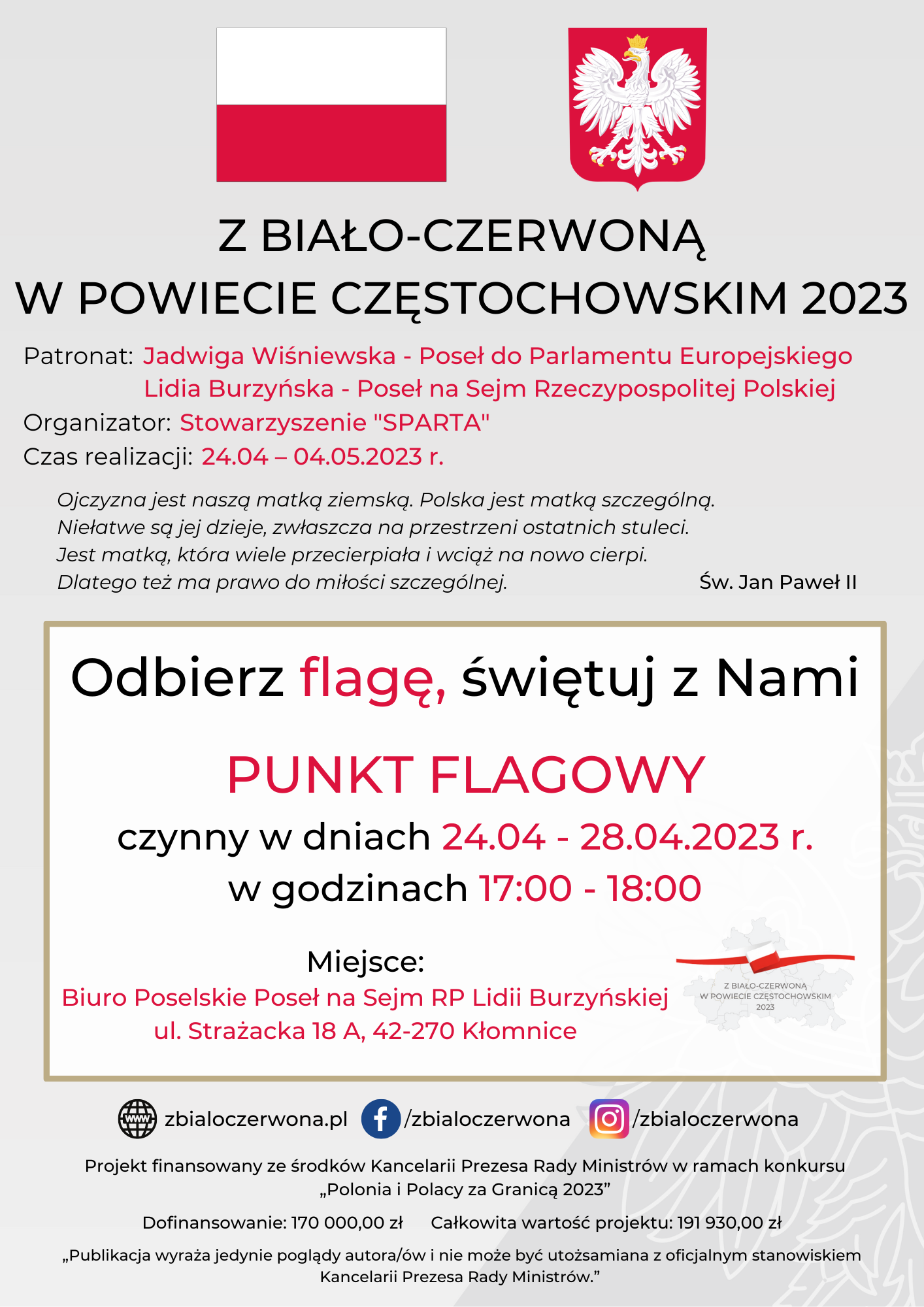 BCZ 2023 Punkt flagowy Kłomnice